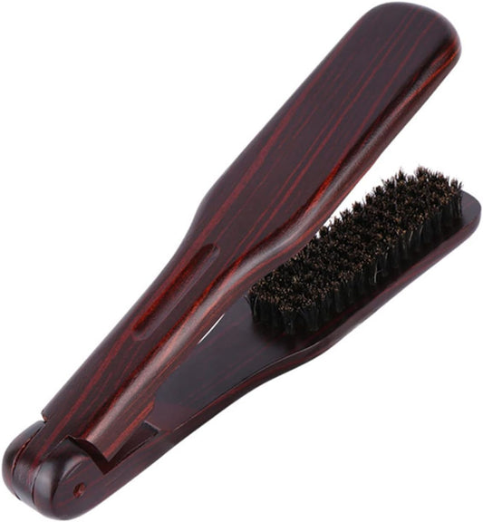 Anti-Static Bristle Hair Straightening Comb Clamp Hair Straightener Brush Styling Tool for Salon and Home Use